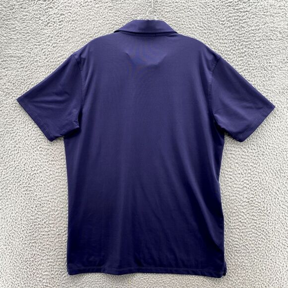 Greyson Golf Polo Shirt Mens Medium Blue Purple Preppy Performance Office Sports - Picture 4 of 9